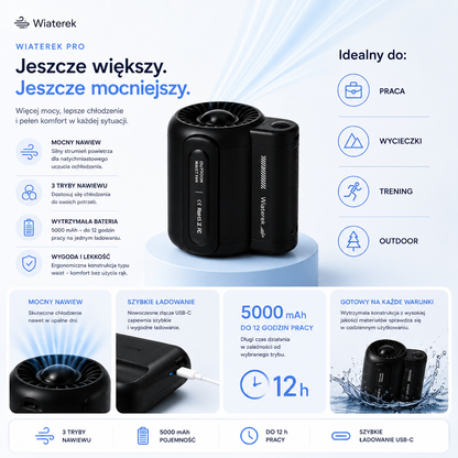 Wiaterek™ PRO - Silny Wiatrak Chłodzący